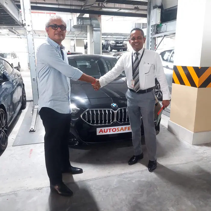 Autosafe client receiving their car